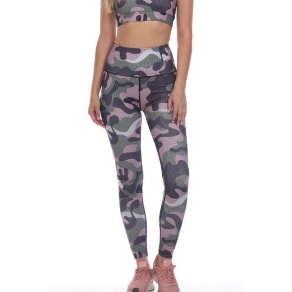 LA Society Purple/Gray/Green Camouflage Pint leggings